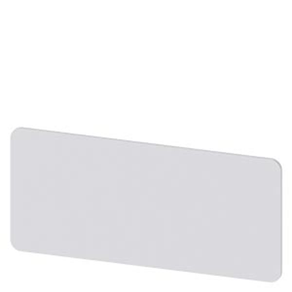 Self-adhesive labeling plate on enclosure, 25x55 mm, silver, without inscription image 1