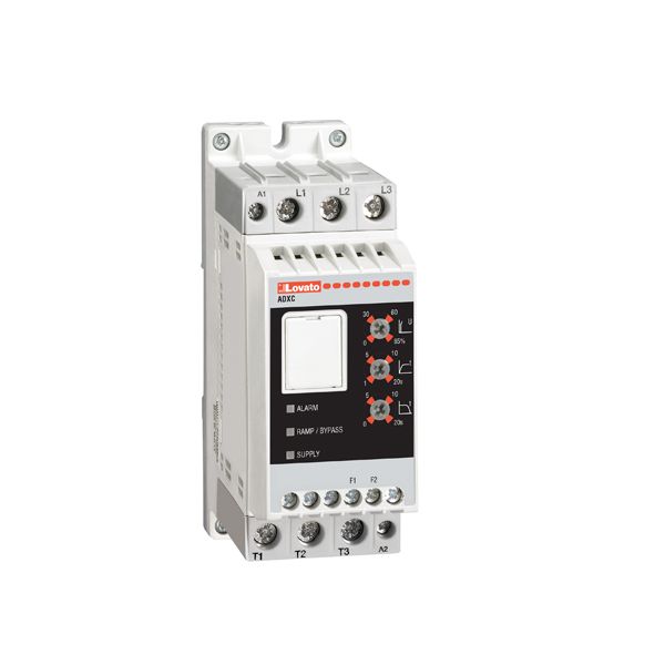 Soft starter, ADXC... type, with integrated by-pass. Three-phase 400VAC motor control, auxiliary supply: starter 110...400VAC (L1-L2-L3 inputs); start command 24VAC/DC (A1-A2 terminals), 32A image 1
