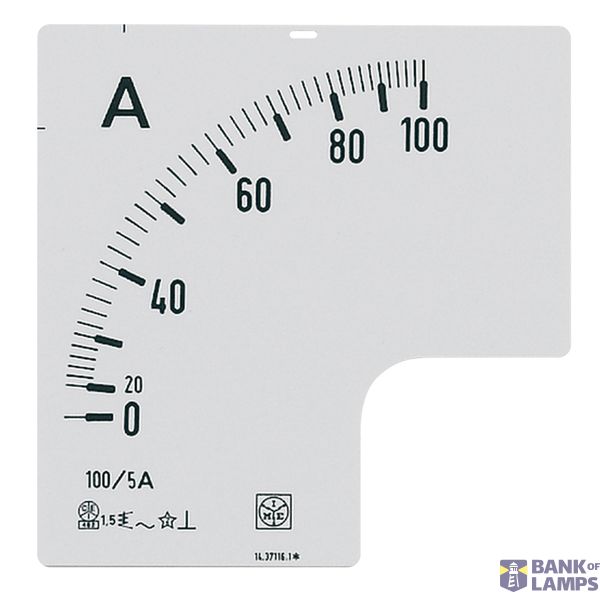 Interchangeable scale for ammeters RQ72E (by CT) - In: 2000/5A image 1