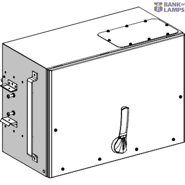 Tap off unit, Canalis KS, for DIN fuses size 3, 630A, 3L+N+PE, with isolator, fuses not supplied, IP55, RAL9001 image 1