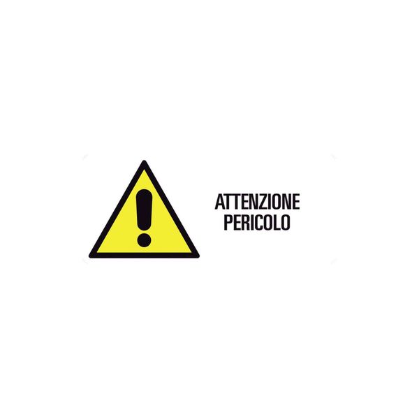 Vinyl label, 70x30mm, (attenzione pericolo) image 1