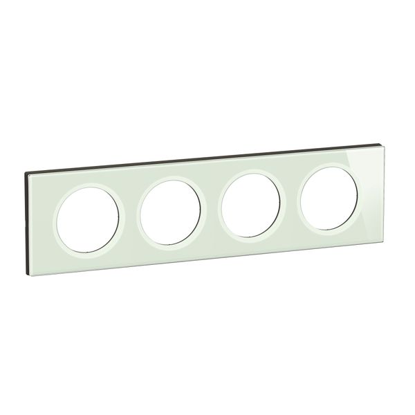 PLATE 4 GANG OPAL WHITE GLASS image 3