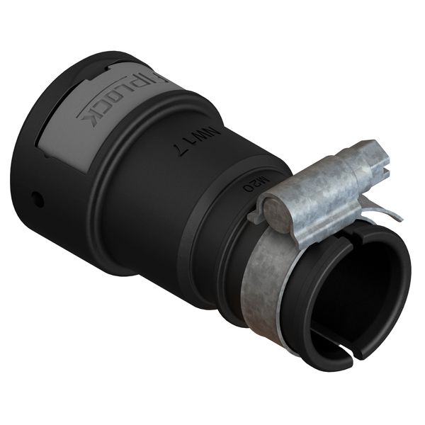 AIPA-23M25B-32 zwart  Mof Metr flex besch.slang/gladde PGbuis image 1