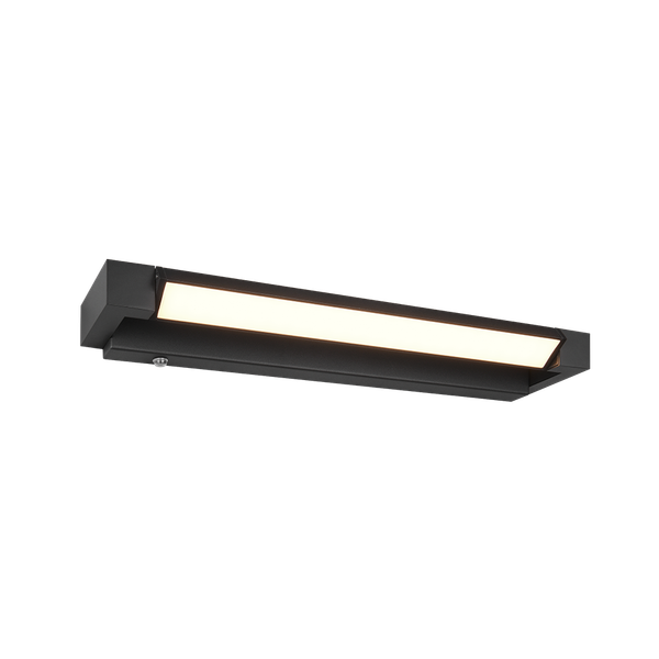 Fabrizio LED wall lamp 50 cm matt black image 1