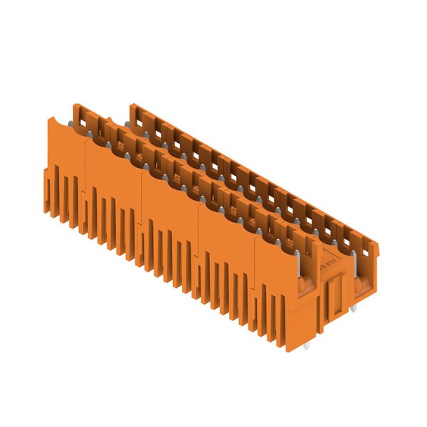PCB plug-in connector, male header, open side, THT solder connection, 5.08 mm, Number of poles: 26, 180°, Solder pin length (l): 3.2 mm, tinned, orange, Box image 3