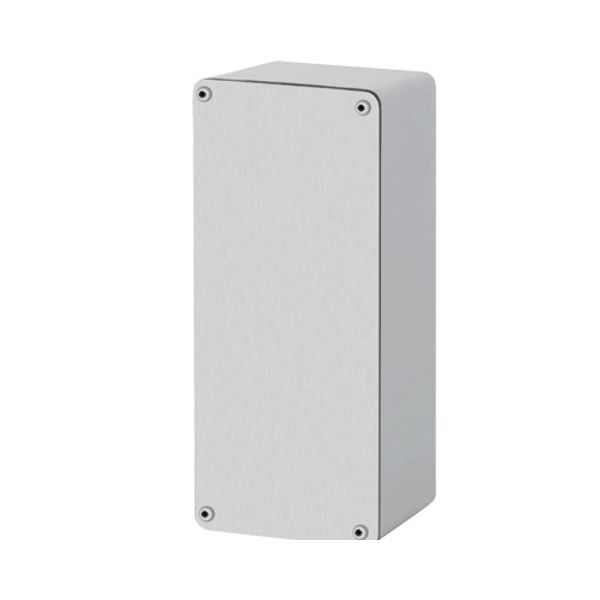 Aluminium push-button enclosure M4 70x155x62, undrilled plate, without cable entry image 1