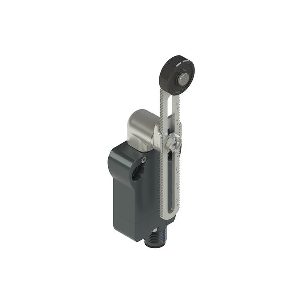 Modular prewired switch with adjustablelength straight metal revolving lever diam. 20 roller image 1