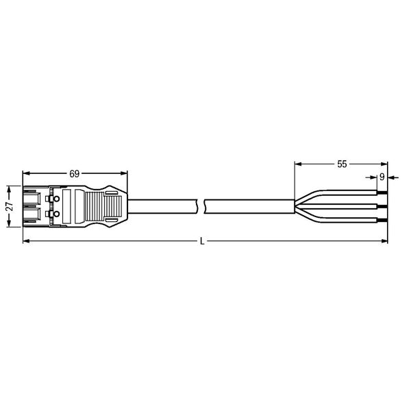 pre-assembled connecting cable B2ca Plug/open-ended gray image 4