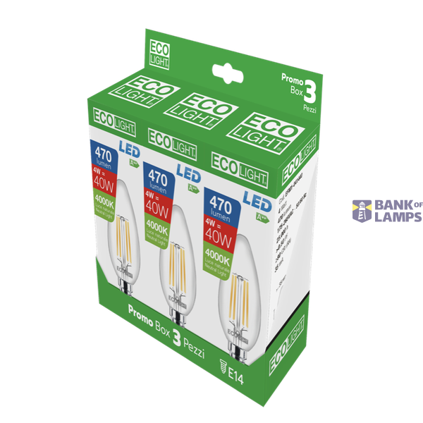 FIL. LED ECOLIGHT CANDELA CHIARA image 1