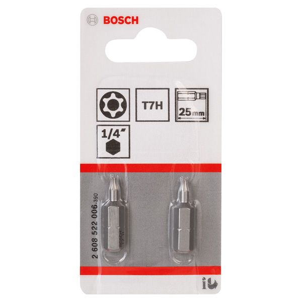 T7H Security-Torx® screwdriver bit, Extra Hard T7H, 25 mm 2 pcs. image 2
