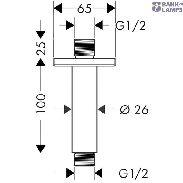 HG Vernis Shape ceiling connector 100 MB image 1