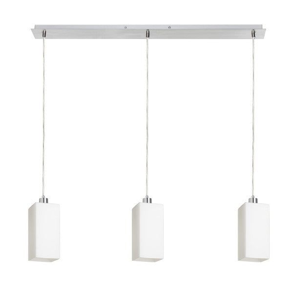 LIZ III 80 pendant opal-colored glass/chrome 230V LED E27 3x15W image 1
