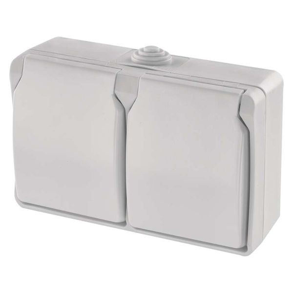 Double Socket (Wall-Mounted) IP44 image 1