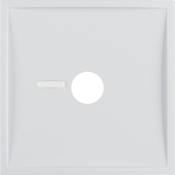 Central part for pneumatic button with lens, Berker S.1/B.x, white, gloss image 1