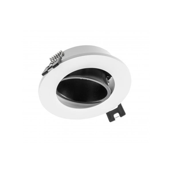 Spot luminaire housing LINTO, IP20, PC, round, Ø90x29 mm, white/black image 1