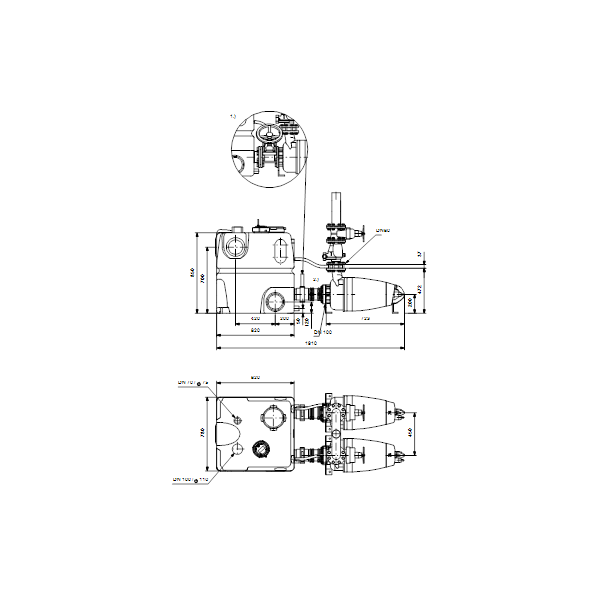 Fecaliën Opvoerinstallatie MD1.80.80.15.4.50D/450.SE image 3