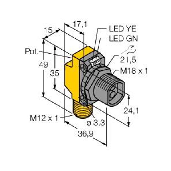 Photoelectric Sensor Photoelectric Sensor for Glass Fibers   QS18VP6FQ8 image 2