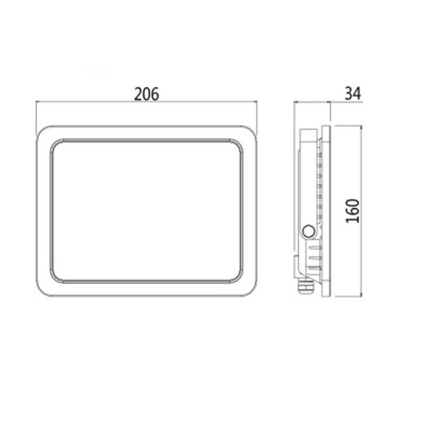 LED Floodlight Slim 50W 3000K image 2