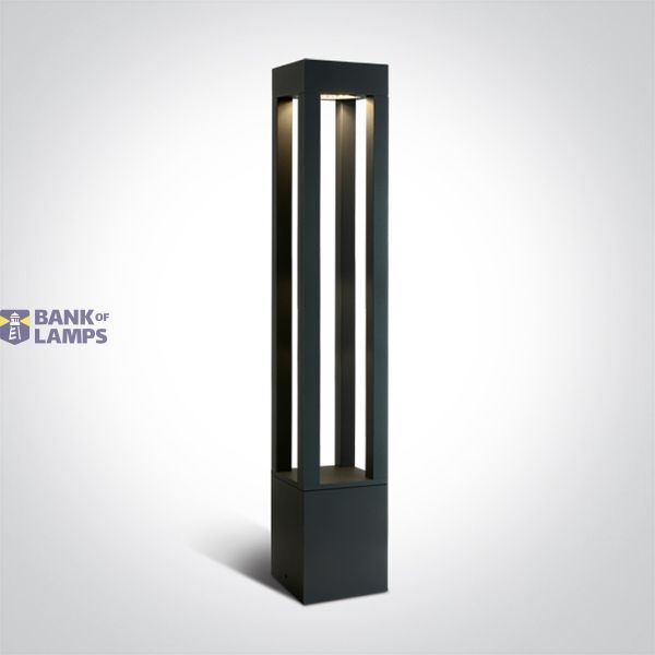 ANTHRACITE BOLLARD 90cm 22W WW IP65 230V image 1