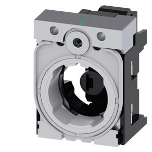 Holder for 3 modules, metal, LED module, red, 24 V AC/DC image 1