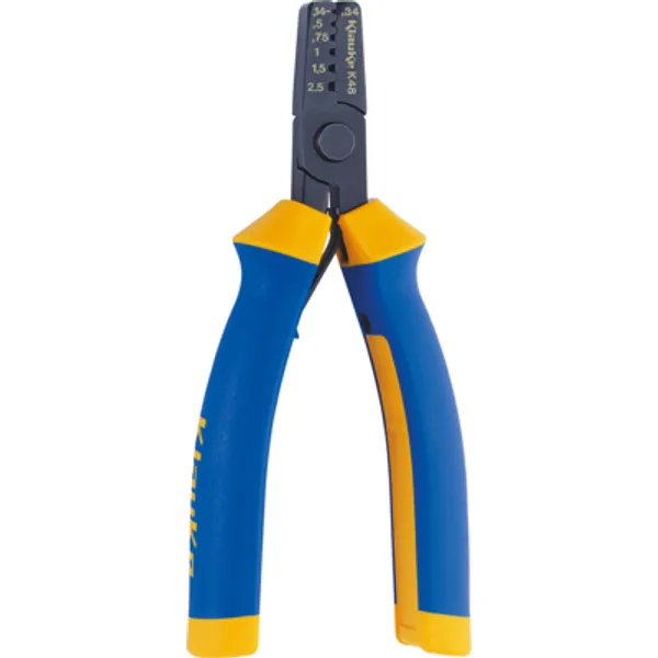 Crimping pliers for wire end ferrules, 0.14-2.5 mm², AWG 26-14, Klauke K48 image 1