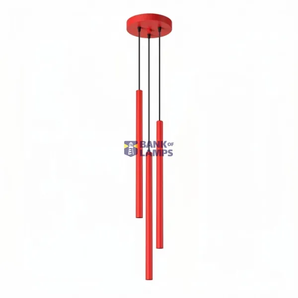 Pendant lamp PASTELO 3P red image 1