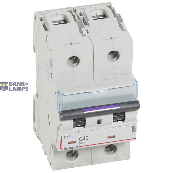 MCB - DX³ - 50 kA - 2P - 230/400 V~ - 40 A - C curve image 2