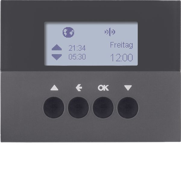 KNX radio blind time switch quicklink, display, K.1, ant. matt, lacq. image 1