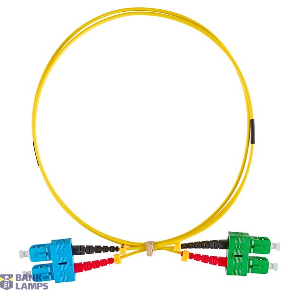 Duplex fiber optic patch cord SC/UPC – SC/APC, 9/125 µm, OS2, 10.0 m image 1