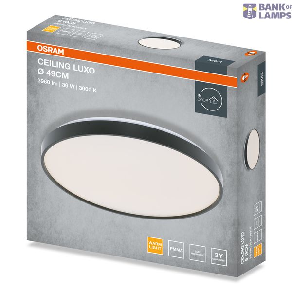 CEILING LUXO 36W 830 IP20 BK OSRAM image 2