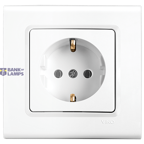 Linnera-Rollina Q C Earthed Socket White image 1