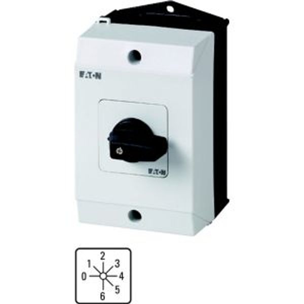 T0-3-8244/I1 Step switches, T0, 20 A, surface mounting, 3 contact unit(s), Contacts: 6, 45 °, maintained, With 0 (Off) position, 0-6, Design number 8244 image 2