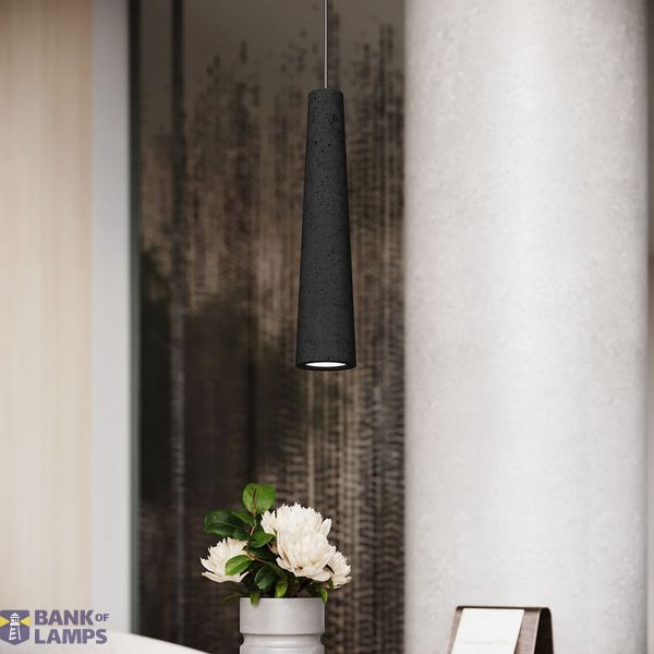 Pendant lamp ELECTRA black concrete image 10