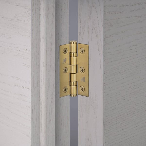DOOR HINGE / 76 X 51 X 2 MM / BRASS image 2