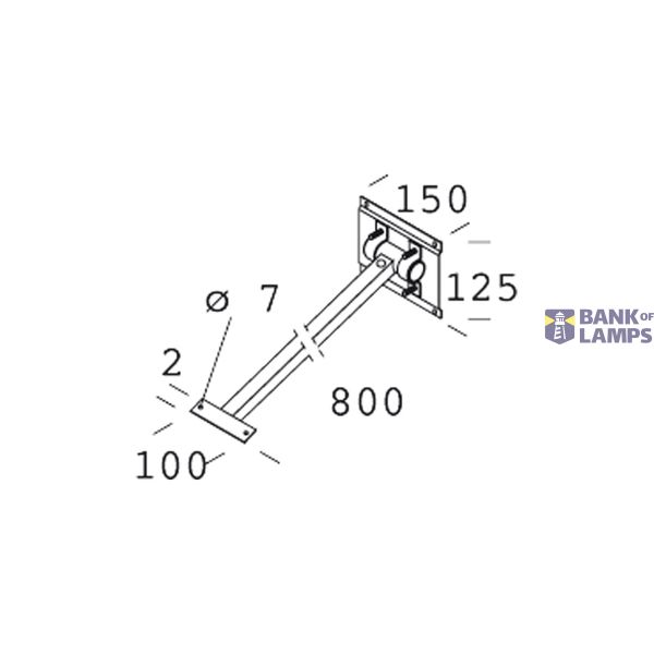 ADJUSTABLE ARM 41 ANTRACITE image 1
