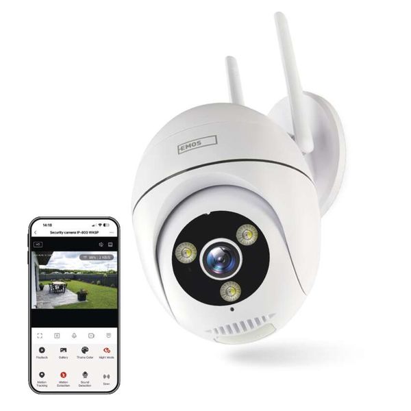 GoSmart Outdoor pivoting camera IP-800 WASP with WiFi, white image 1