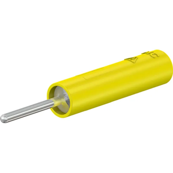 Counting test adapter, connecting pin 1.5 mm to 4 mm socket, yellow, CAT II, 23.0240-24 image 1