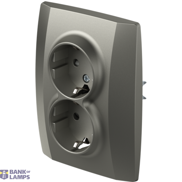 SOCKET SCHUKO DOUBLE 2P+E 16A 250V~ TI 4417004 image 2