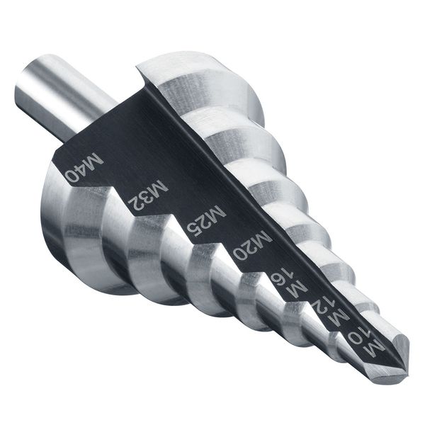 Tool step drill Ø 10-40 mm adaptable for battery-powered drill image 1