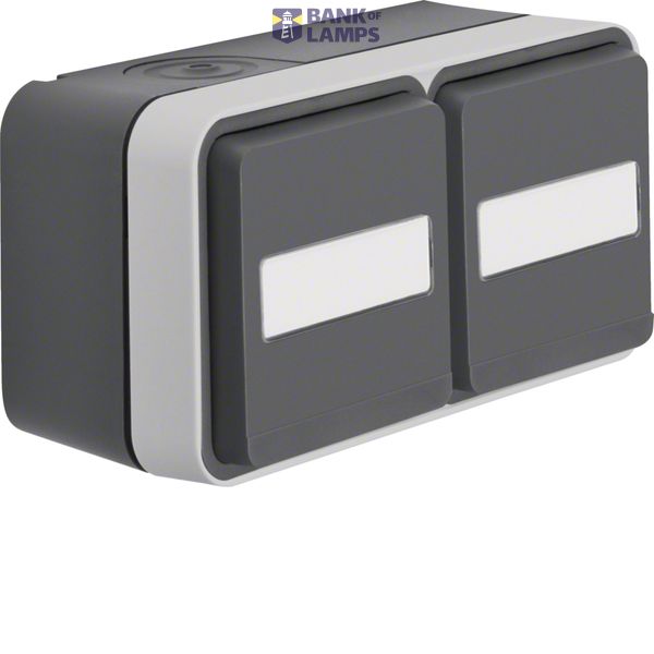 WCD + text field 2-way horizontal with housing, W.1 ECO, grey image 1