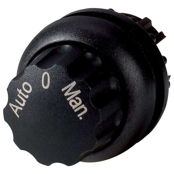 M22S-WR3-X94 Changeover switch, RMQ-Titan, With rotary head, maintained, 3 positions, inscribed, Bezel: black, Auto 0 Man. image 3