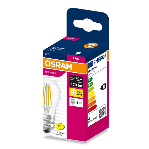 VALCLP40 3,4W/827 230V FIL E27 FS1 OSRAM image 2