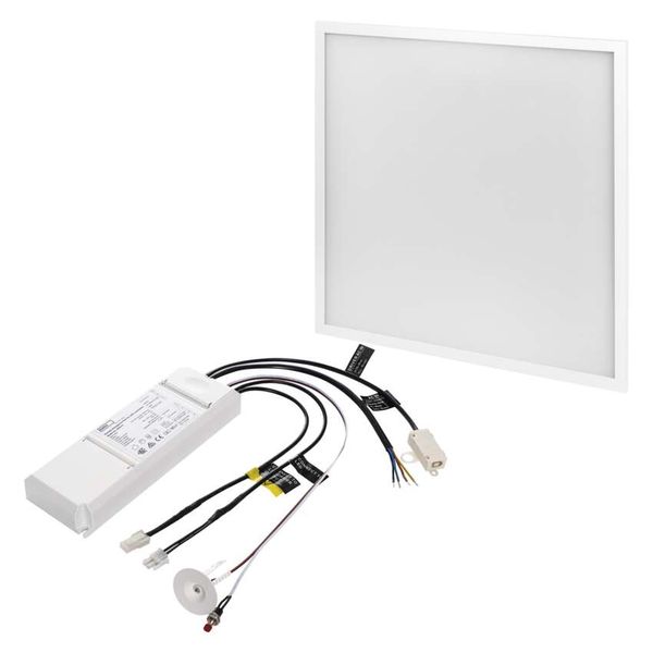 LED Panel 60×60, Square Built-in White, 40W Warm b. UGR, Emergency image 1