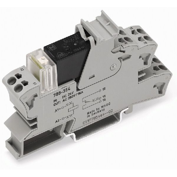 Relay module Nominal input voltage: 24 VDC 1 changeover contact gray image 3