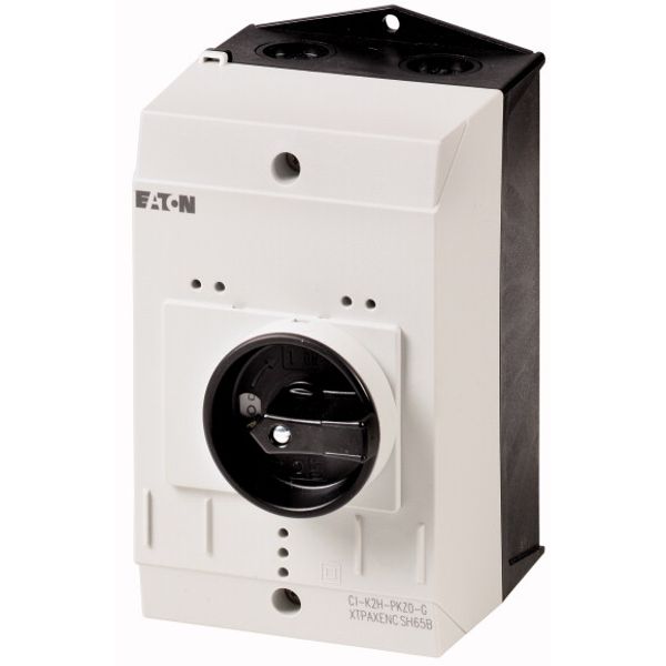 CI-K2H-PKZ0-G Insulated enclosure, HxWxD=160x100x 130mm, for PKZ0, +rotary handle, black/grey image 2