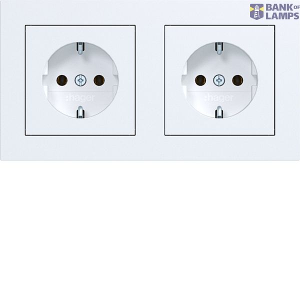 WCD RA 2V (duo box), cover frame, operated, single-piece, A.1 light white matte image 1