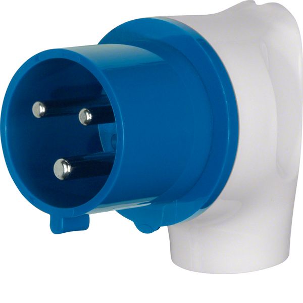 CEE right angle plug 3pole 32 A, connecting system, grey/blue image 1
