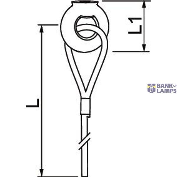 QWT RO 3 3M G Suspension wire with eyelet 3x3000mm image 2