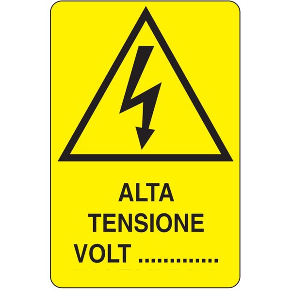 Rectangular danger sign - 330 x 500 mm image 1