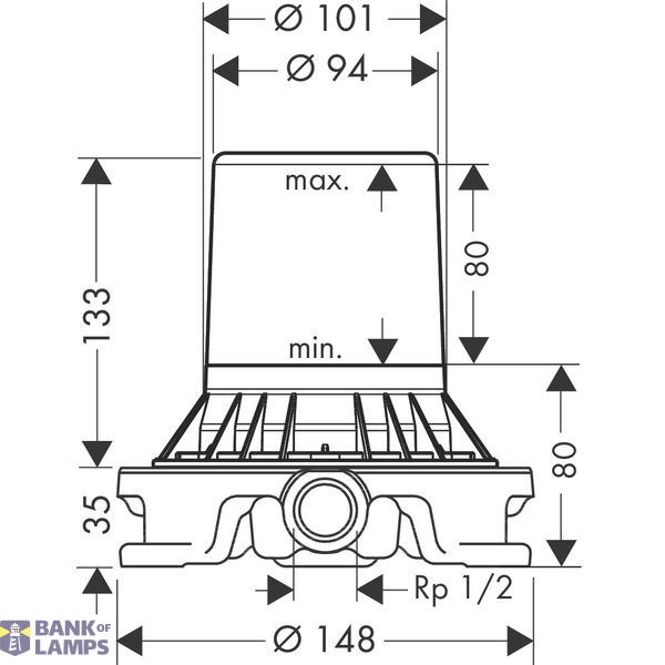 HG basic set Axor bath mixer free standing model image 3